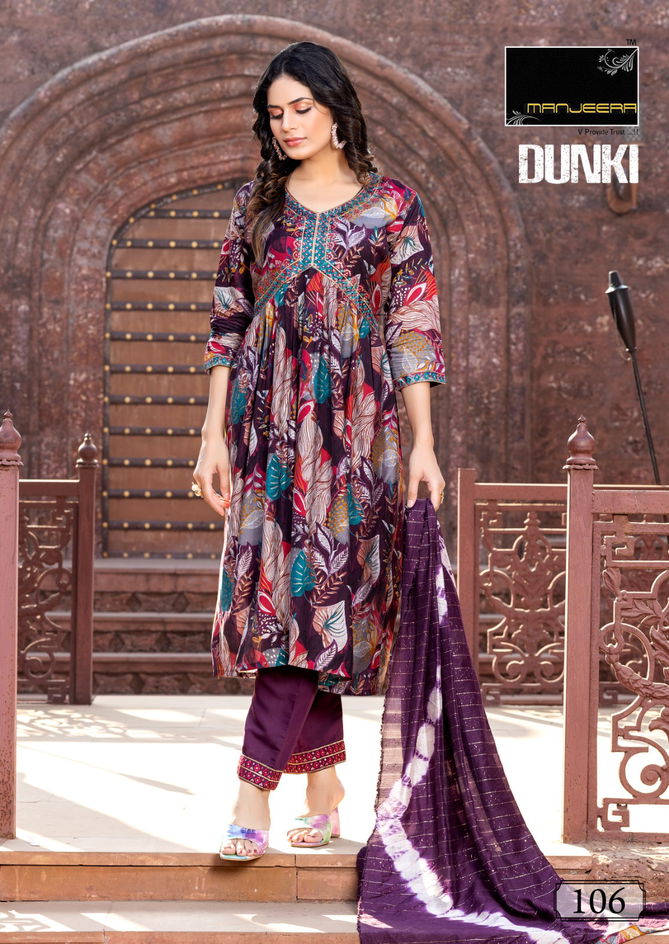 Dunki By Manjeera Modal Printed Kurti With Bottom Dupatta Wholesale In India
